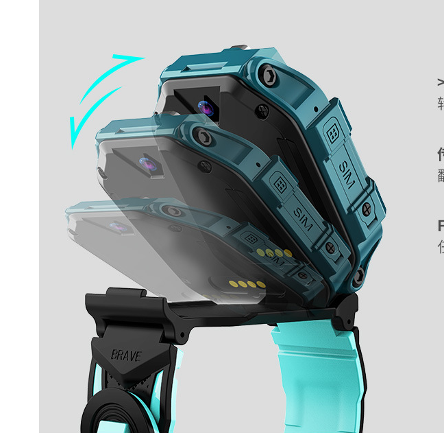 Kids Smart Watch SOS Call Location Finder Locator Tracker Maroon Asteria