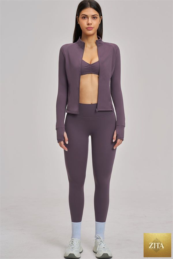 The Swoon Jacket Sports Bra Leggings 3-Piece Set