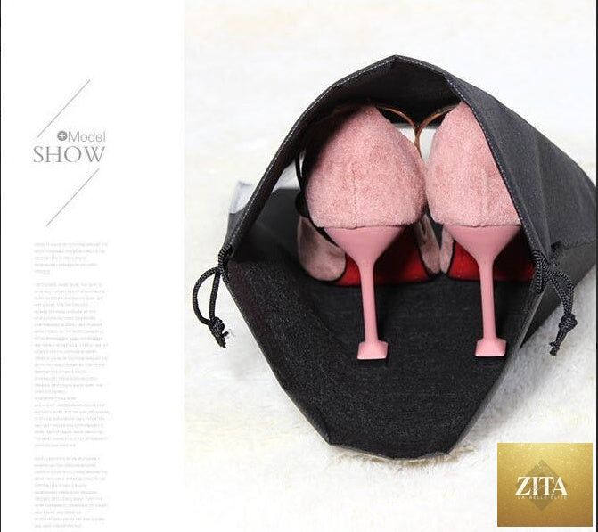 2 Sizes Waterproof Shoes Bag Pouch Storage Travel Bag Portable Tote Drawstring Bag Organizer Cover Non-Woven Laundry Organizador