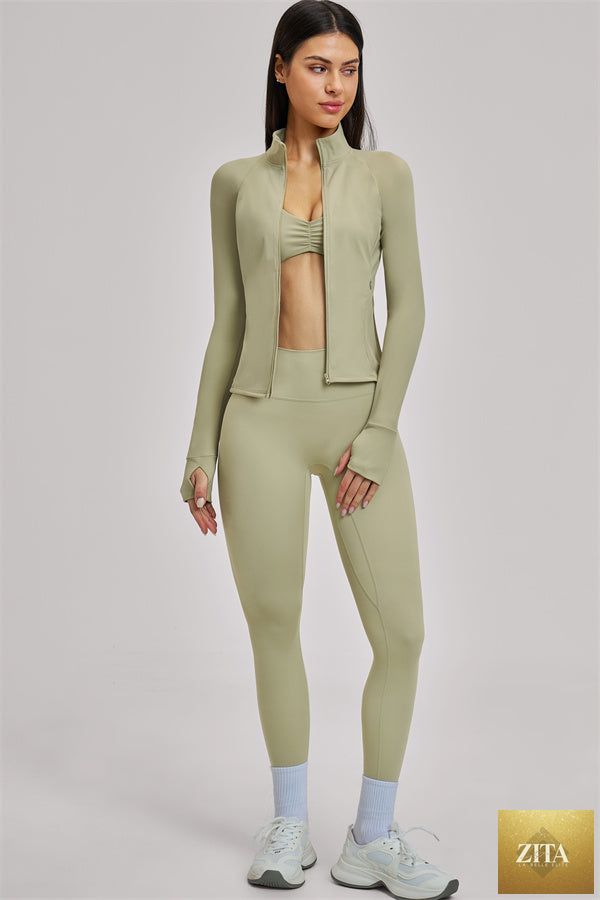 The Swoon Jacket Sports Bra Leggings 3-Piece Set