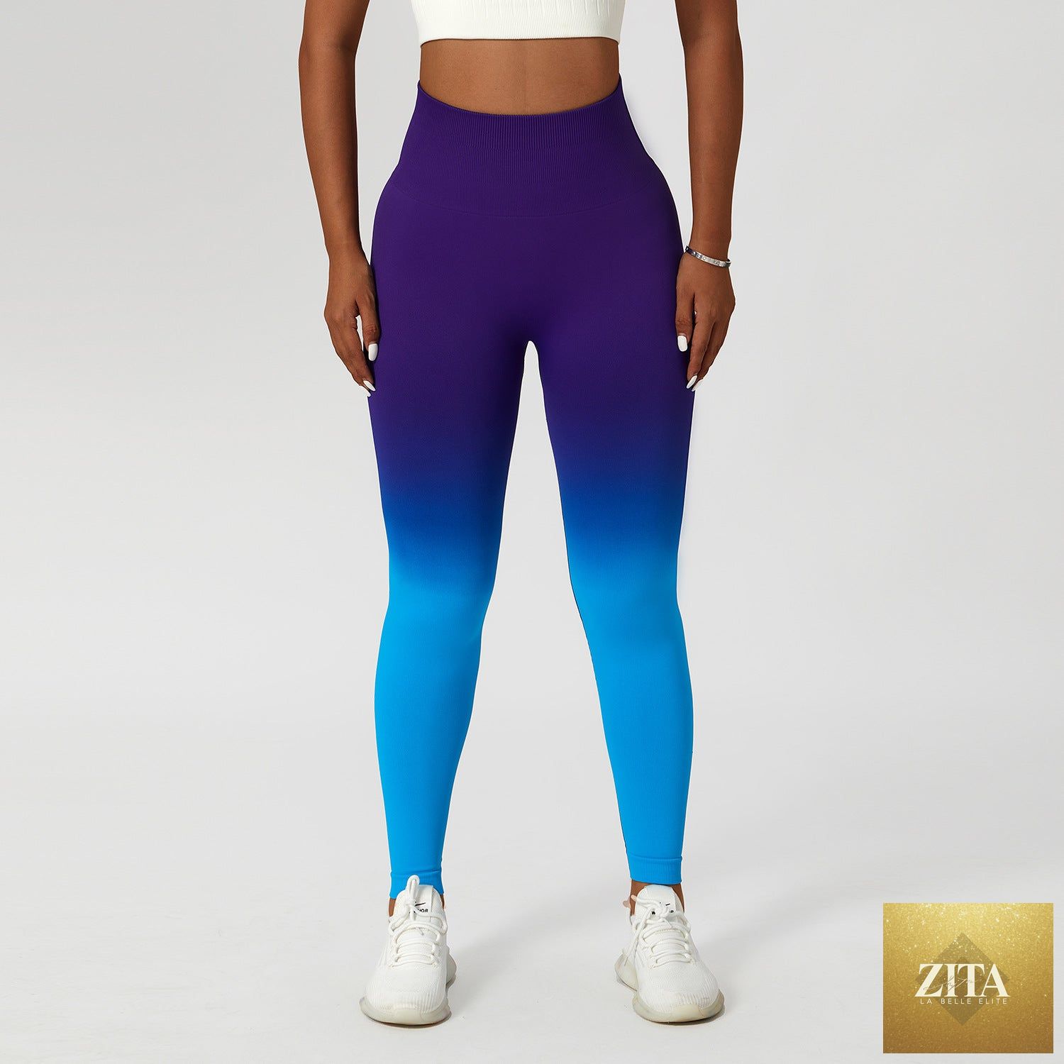 Gradient Fitness High Waist Sportswear Tight Outdoor Pants