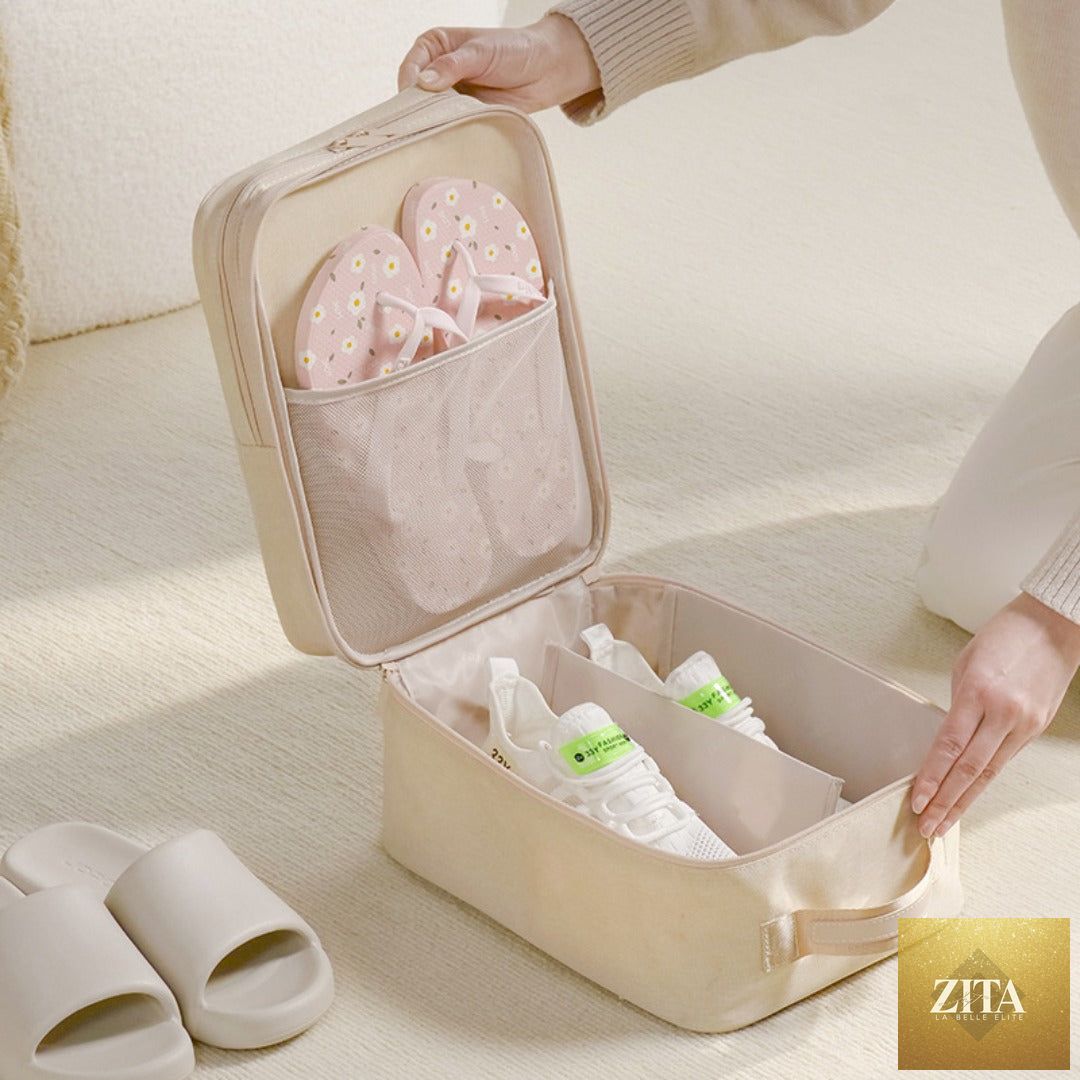 Shoe storage bag, anti-splashing thickened shoe box, travel storage shoe bag, can accommodate three pairs of shoe storage bag
