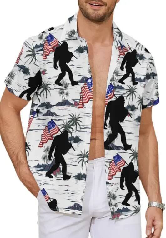 Men's Floral Print Casual Shirt with Unique Design