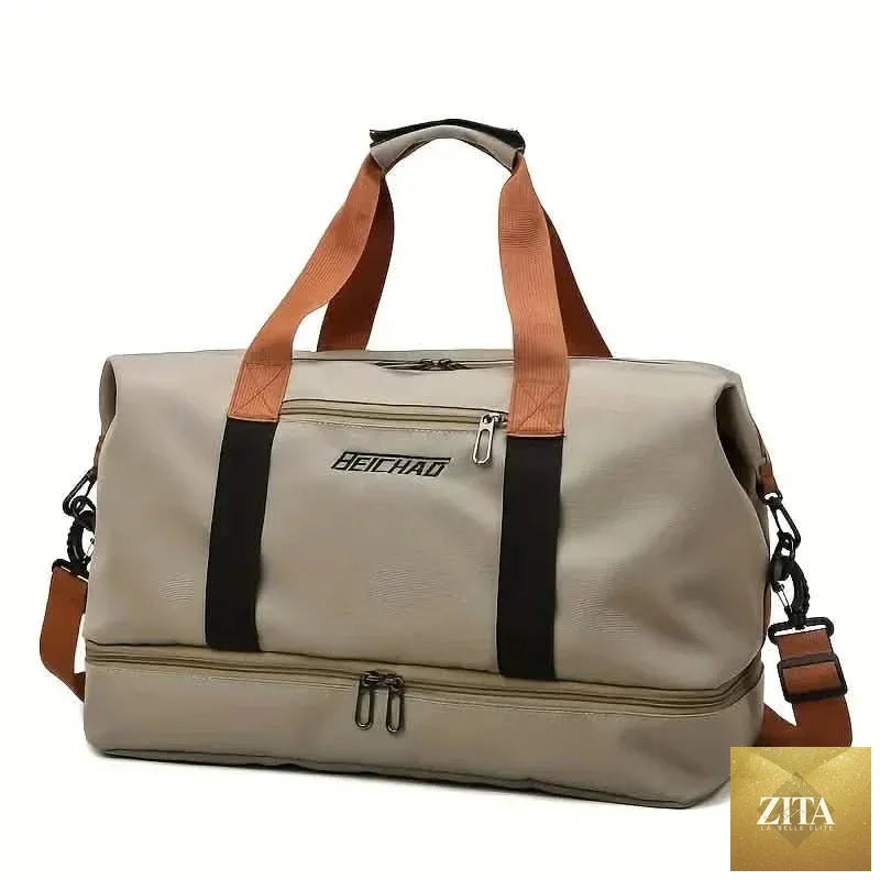 Nylon Duffel Bag for Travel – Large Capacity, Foldable, Shoe Compartment – Men & Women