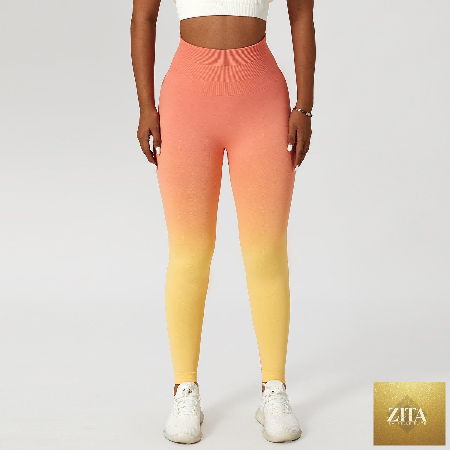 Gradient Fitness High Waist Sportswear Tight Outdoor Pants