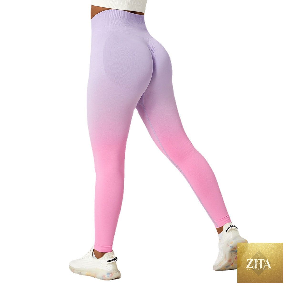 Gradient Fitness High Waist Sportswear Tight Outdoor Pants