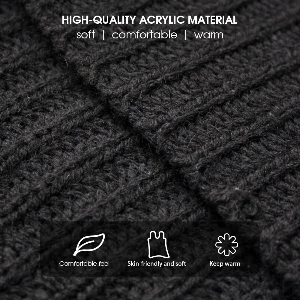 3Pcs Winter Scarf Hat Gloves Kit Beanie Hat & Long Scarf & Gloves Gift Pink Iolaus