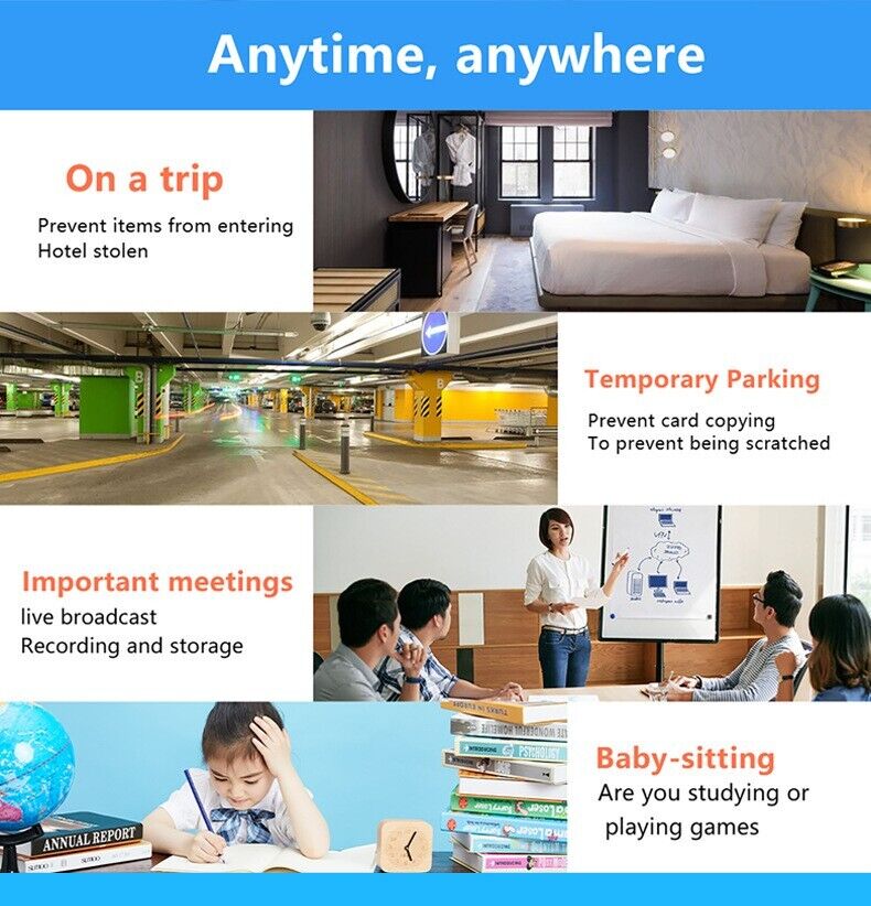 WiFi Wireless Spy 4K Mini Camera Pinhole DIY Hidden HD Screw IP DVR Puce Gaia