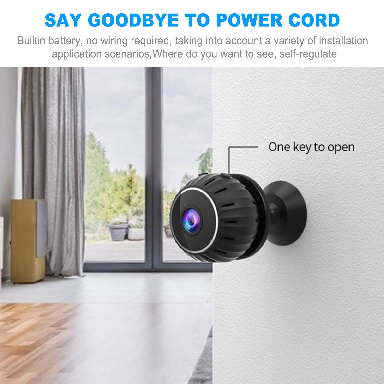 Mini Hidden Spy Nanny Camera Wireless Nanny Cam WiFi Home Security HD Puce Gaia