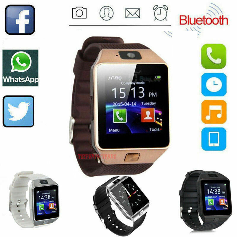 Bluetooth Smart Watch w/Camera Waterproof Phone Mate For Android Puce Gaia