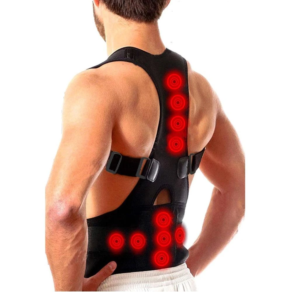 Posture Corrector Support Magnetic Back Shoulder Brace Belt Band For Puce Gaia