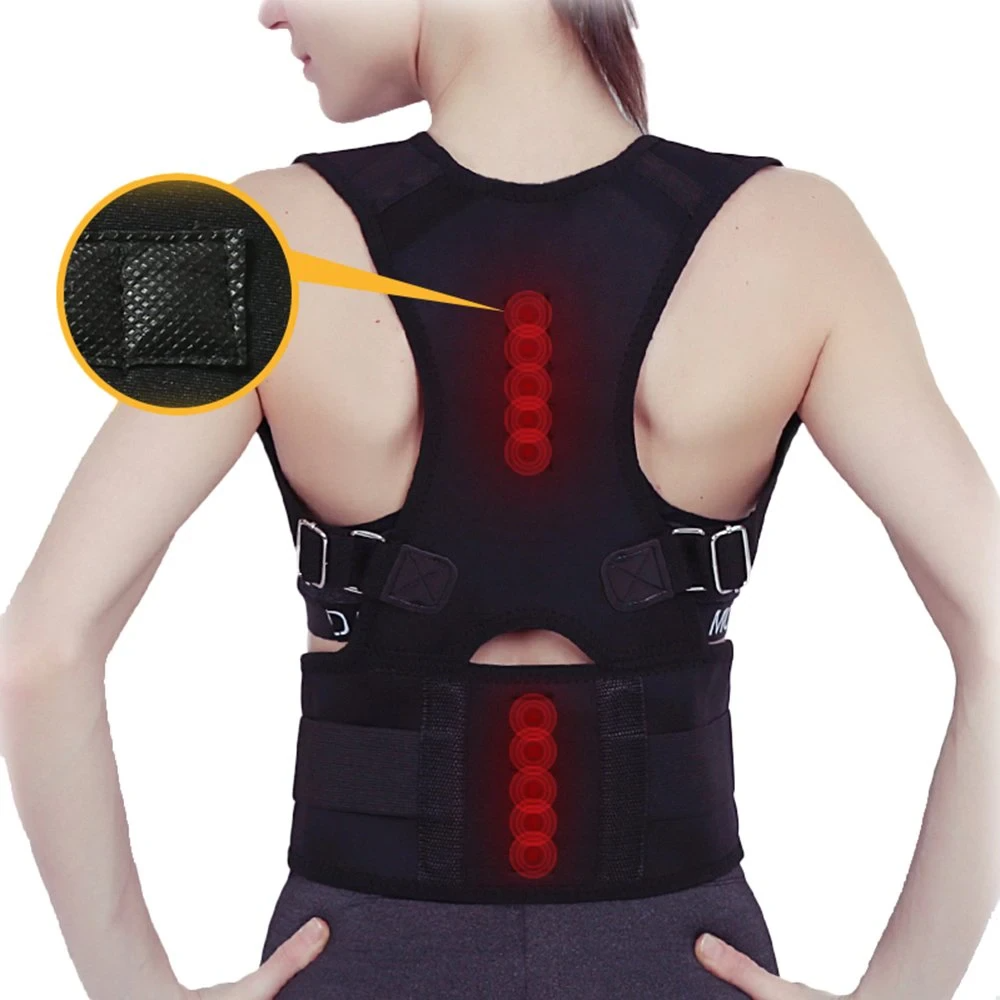 Posture Corrector Support Magnetic Back Shoulder Brace Belt Band For Puce Gaia