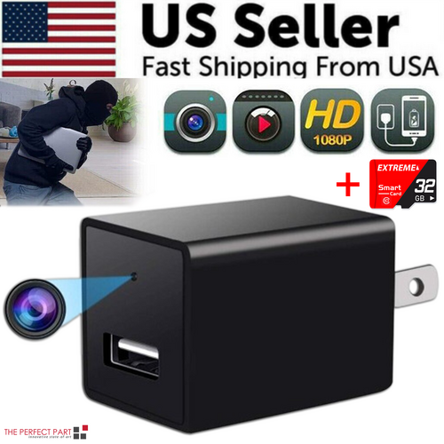 Mini Hidden Camera Home Security Nanny Cam Full HD 1080P DVR Night Puce Gaia