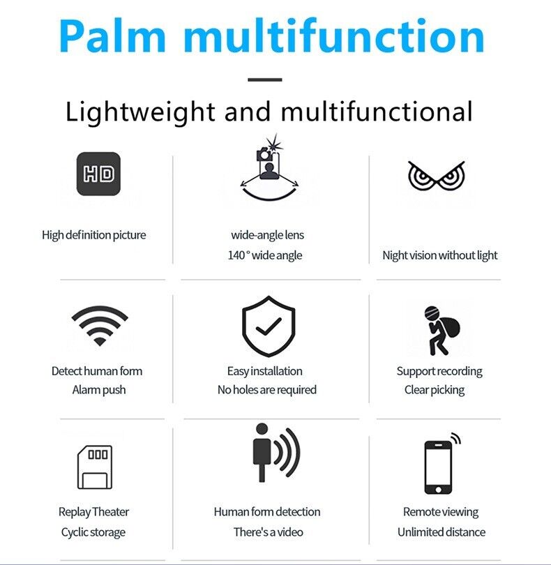 WiFi Wireless Spy 4K Mini Camera Pinhole DIY Hidden HD Screw IP DVR Puce Gaia