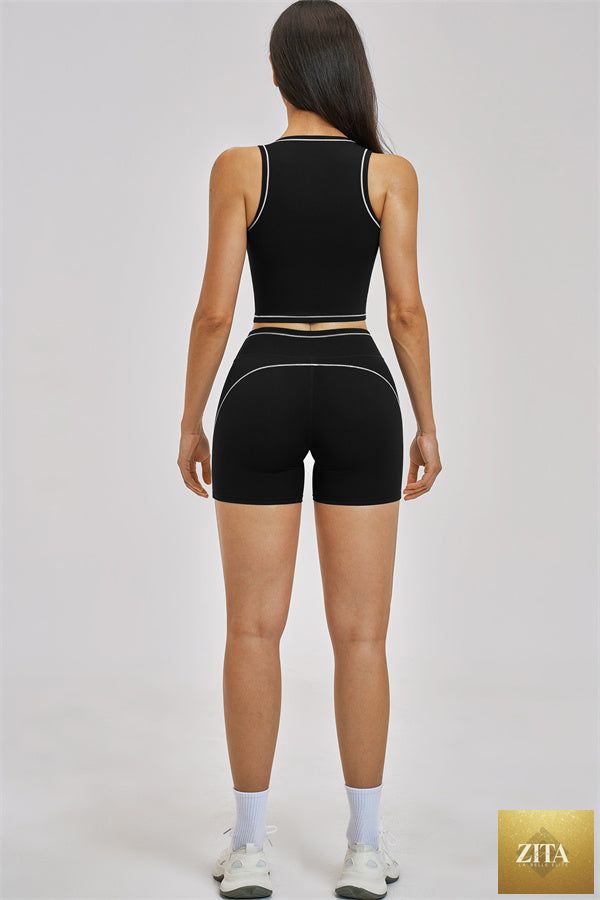 The Unbound Crop Top Shorts 2-Piece Set