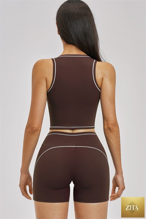 The Unbound Crop Top Shorts 2-Piece Set