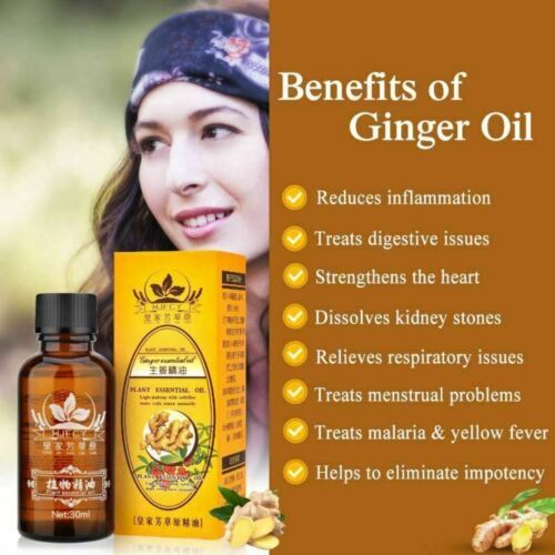 Lymphatic Drainage Ginger Oil Therapy Massage Plant Essential Oil Pink Iolaus