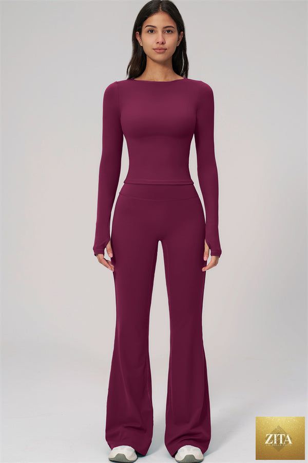 The Rapture Long Sleeve T-shirt Flared Leggings 2-Piece Set