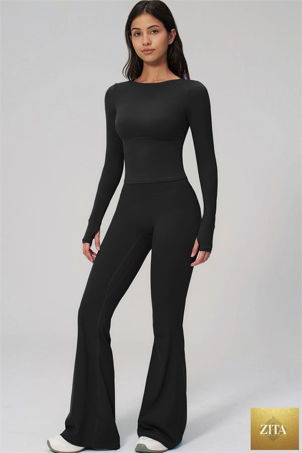 The Rapture Long Sleeve T-shirt Flared Leggings 2-Piece Set