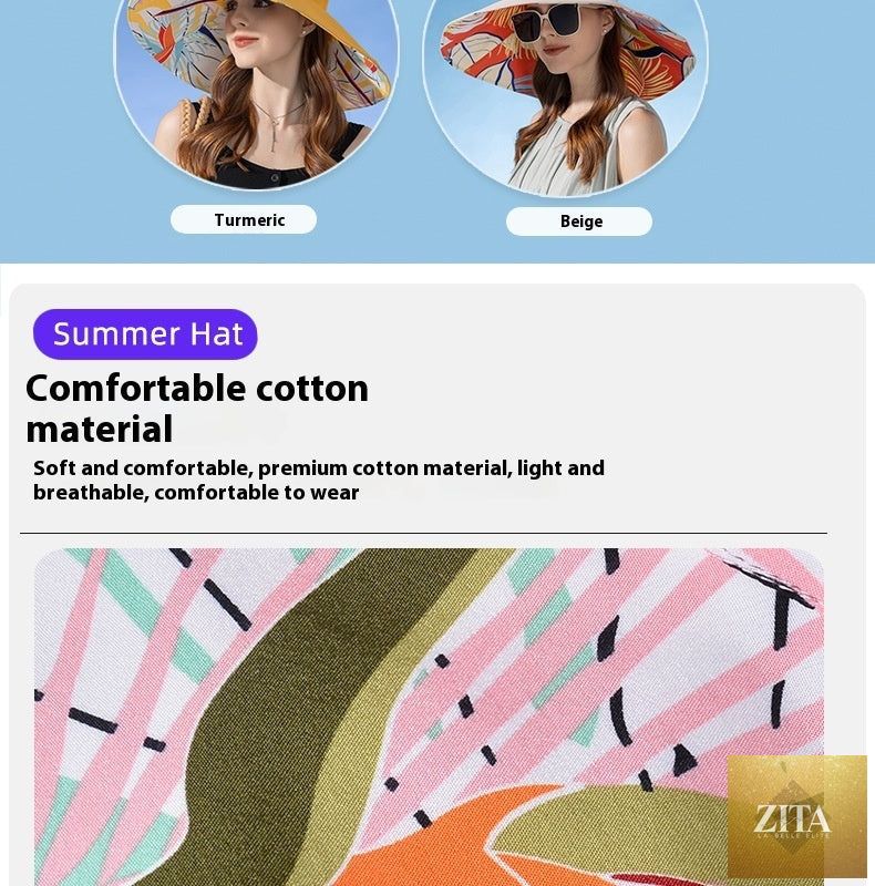 Double-sided Plus-sized Sun Hat