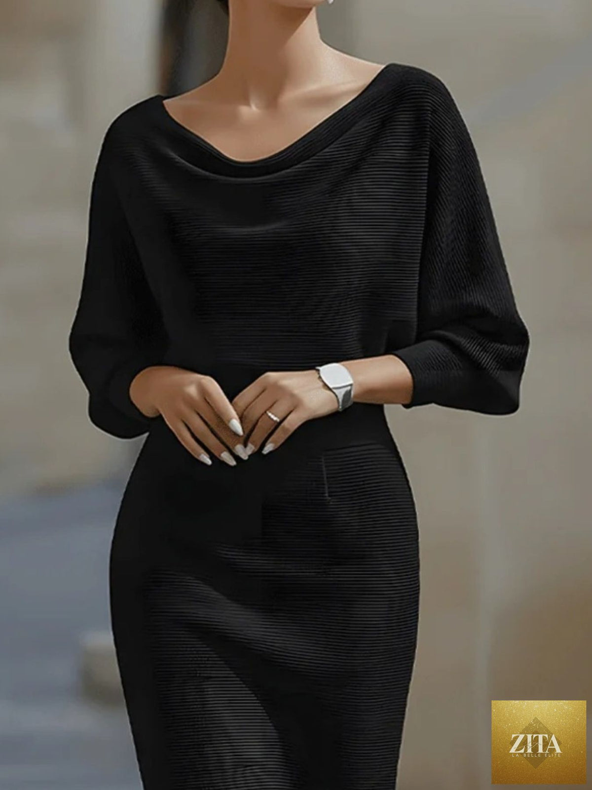 Cowl Neck Knit Bodycon Dresse