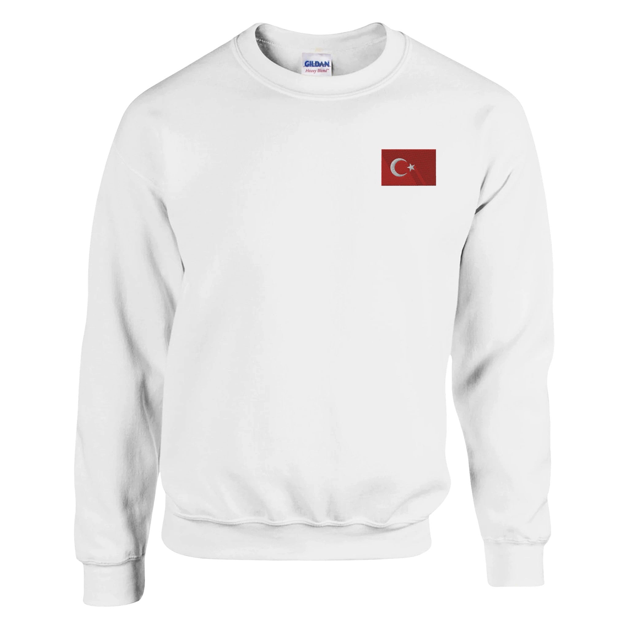 Sweat-shirt Drapeau de la Turquie en broderie Amethyst Clover