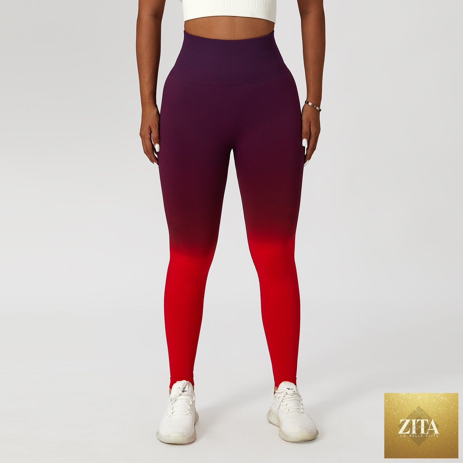 Gradient Fitness High Waist Sportswear Tight Outdoor Pants