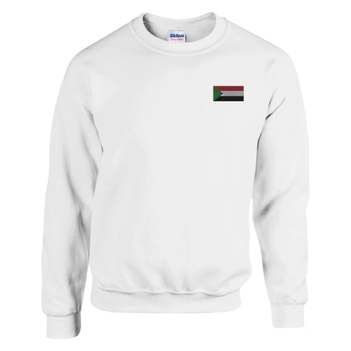 Sweat-shirt Drapeau du Soudan en broderie Amethyst Clover