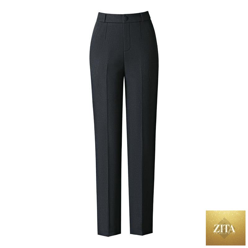 High-waisted Slimming Straight-leg Cigarette Pants For Petite Figures