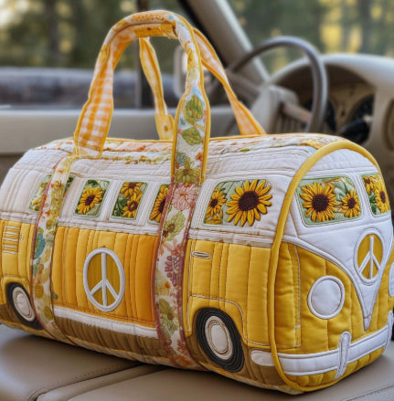 Quilted embroidery travel bag by Social Buzz eSIMs, multifunctional sports and fitness bag with short-distance tote design.