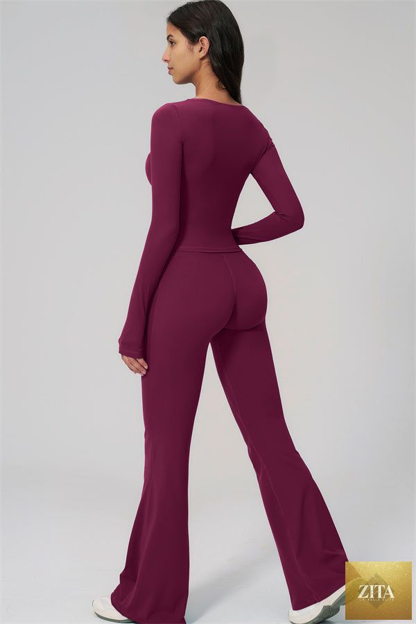 The Rapture Long Sleeve T-shirt Flared Leggings 2-Piece Set