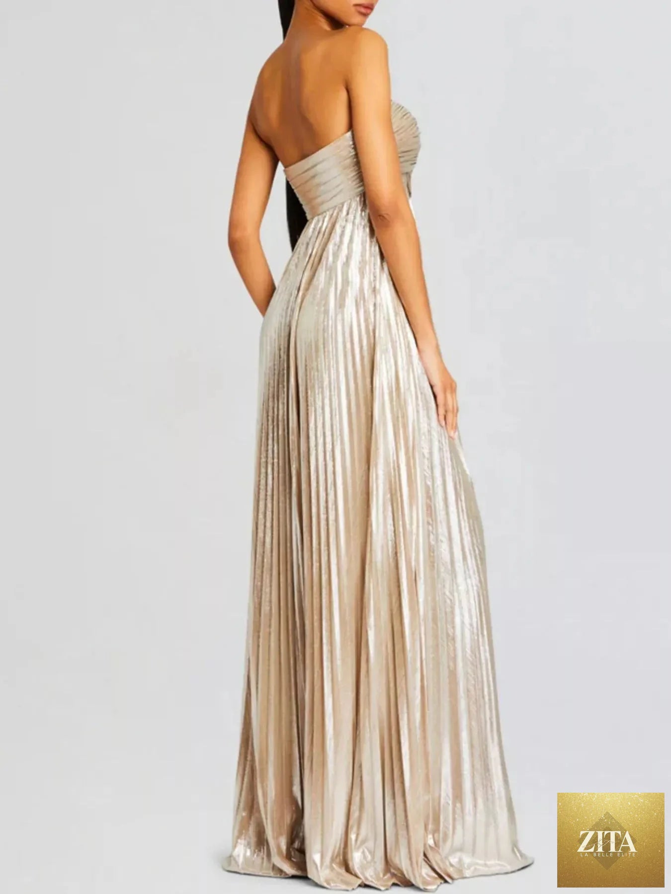 Shopiebay split sweetheart neck tube maxi dress featuring a fitted bodice and flowing skirt, perfect for elegant summer occasions.