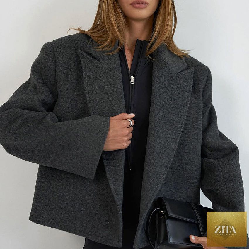 Stylish cropped blazer for women by Sell My Stuff, featuring a high-end, versatile design perfect for fashionable outfits.
