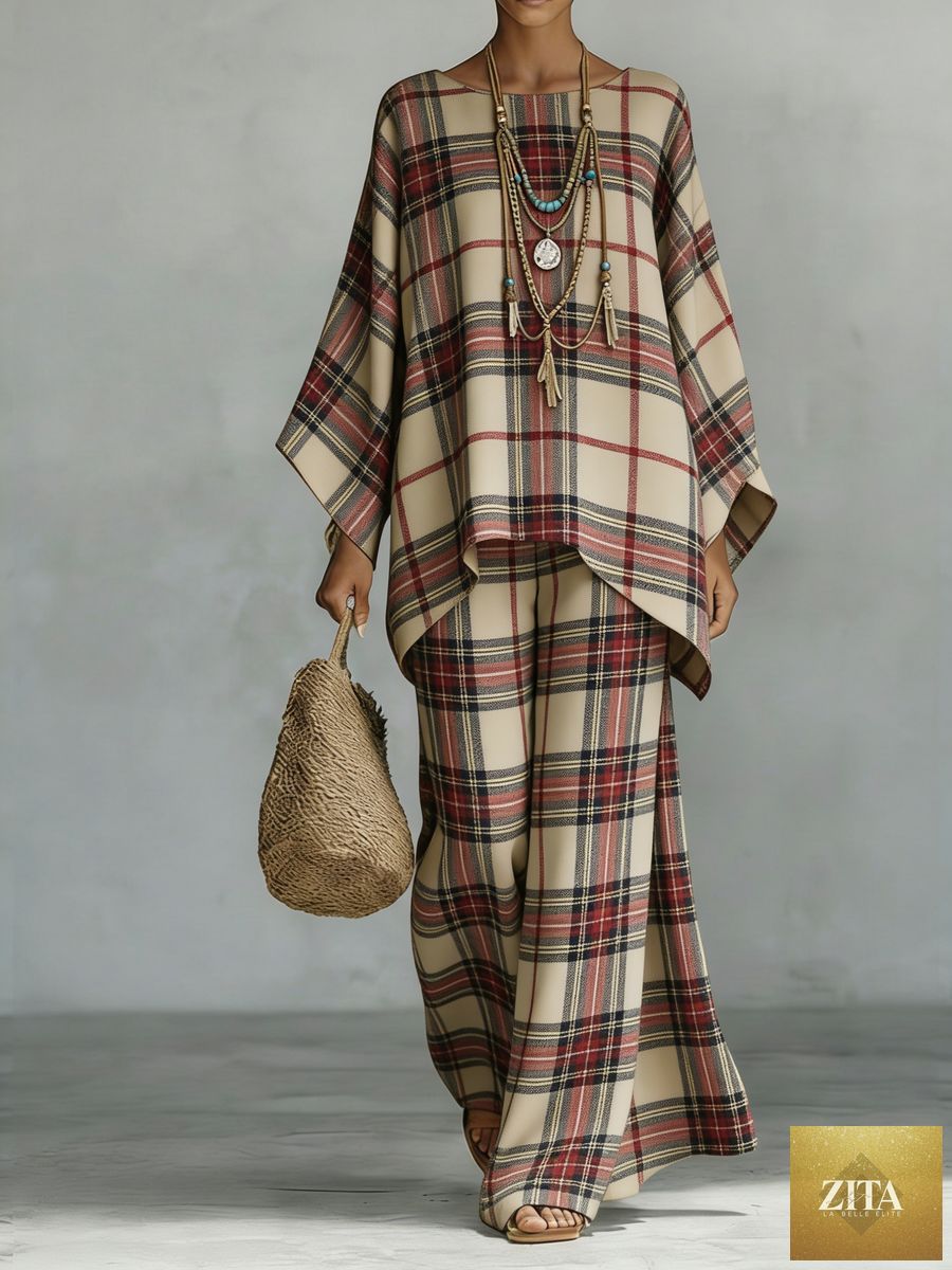 Floral print bamboo linen two-piece set with wide-leg pants by MERIDGE, featuring a matching top and relaxed fit trousers.