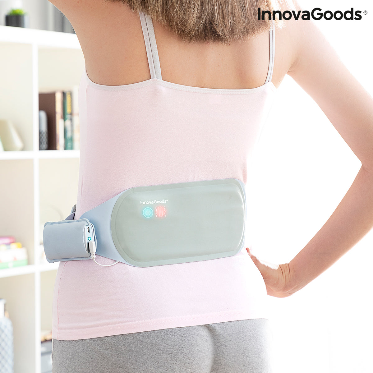 Rechargeable Wireless Massage and Heat Belt Beldisse InnovaGoods Bigbuy
