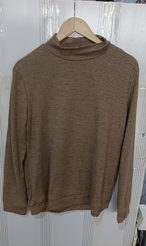 Fashion Long Sleeve Pullover Sweater Fall And Winter Fashion Solid Crimson Medea