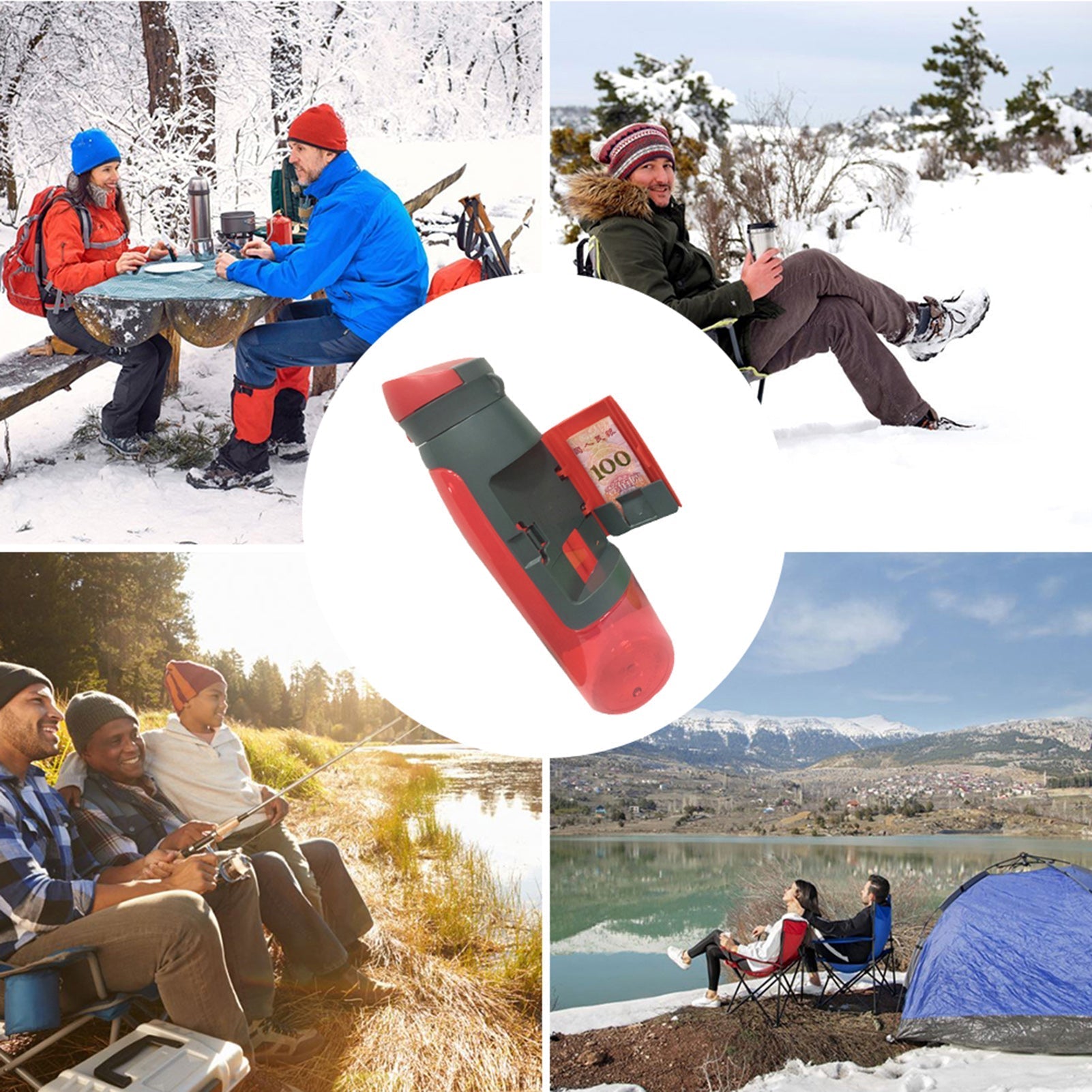 Water Bottle Shape Surprise Secret Diversion Hidden Security Maroon Asteria