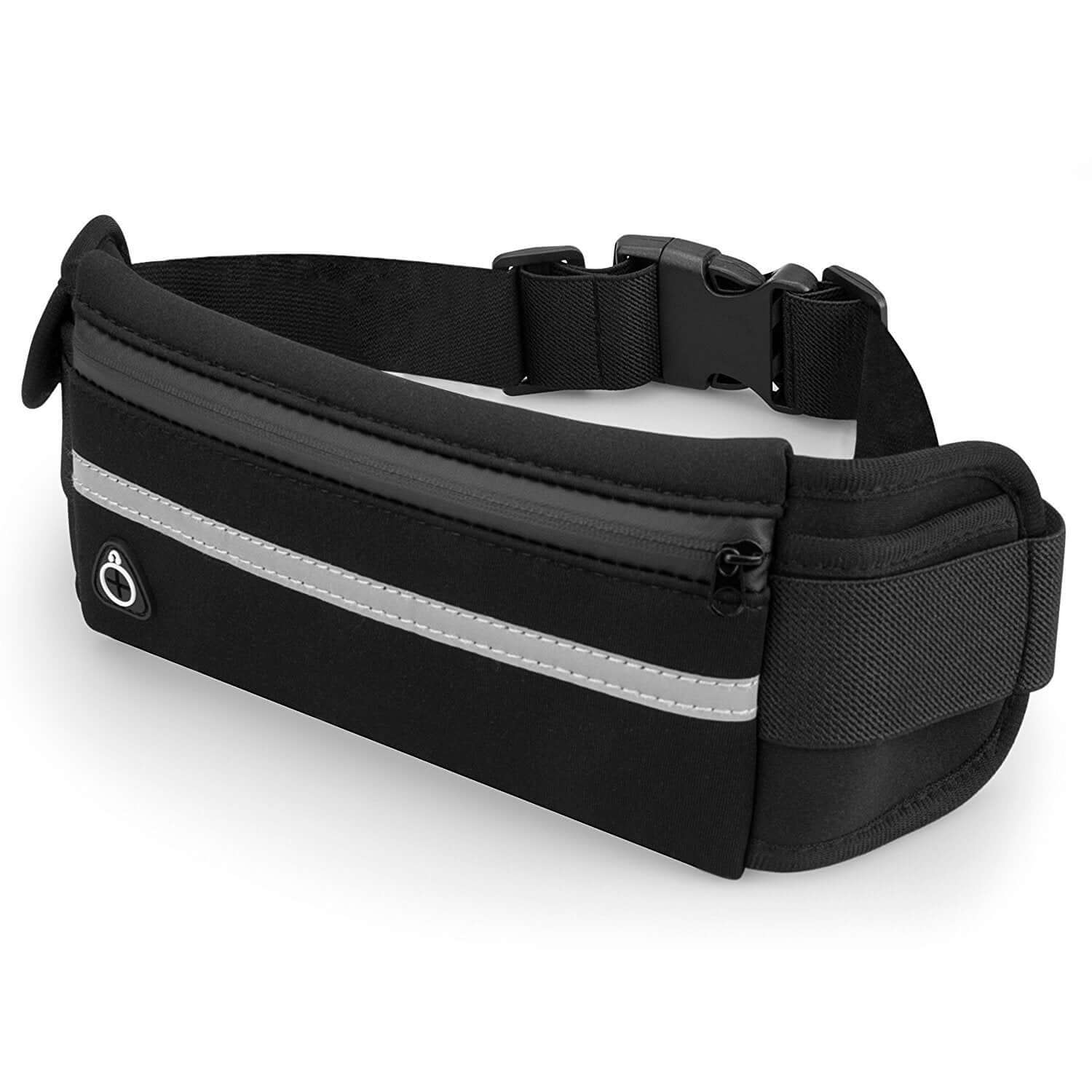 Velocity Water-Resistant Sports Running Belt and Fanny Pack for Black Lavender