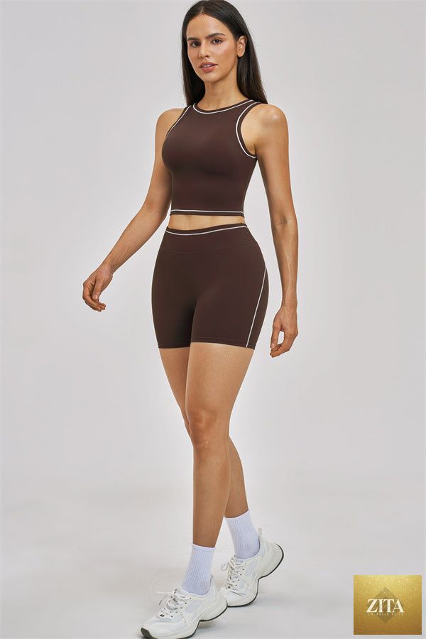 The Unbound Crop Top Shorts 2-Piece Set