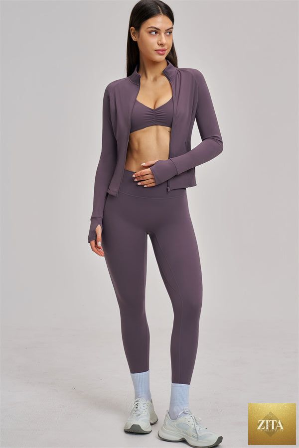 The Swoon Jacket Sports Bra Leggings 3-Piece Set