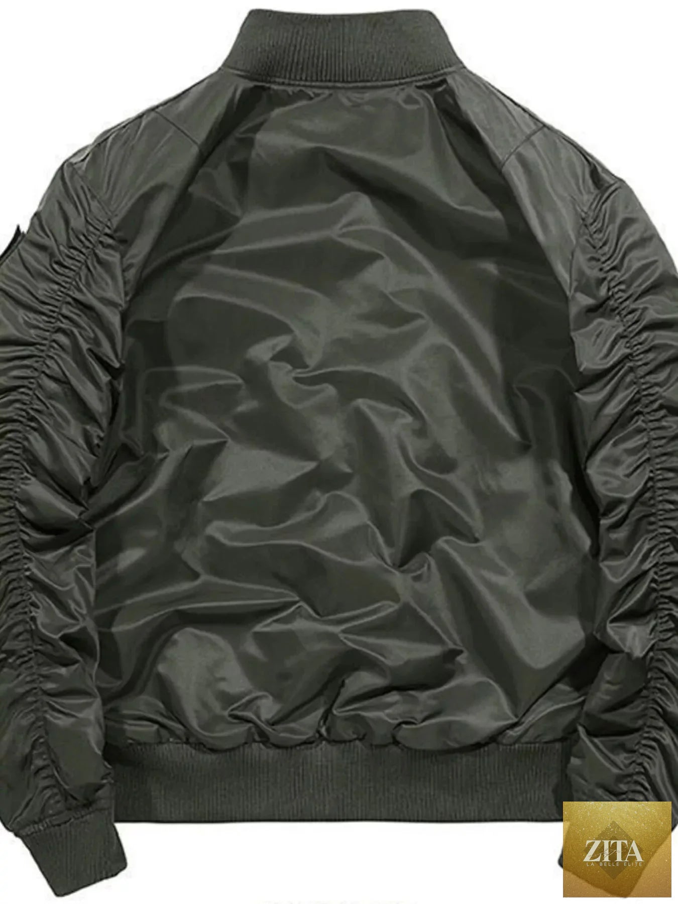 Men's Plus Size Zip Up Bomber Jacket with Multiple Pockets