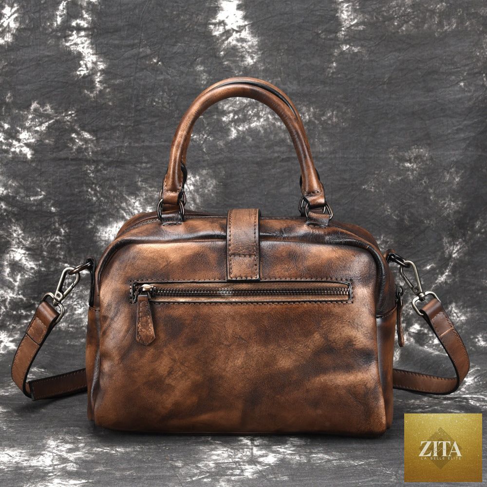 Crossbody Hand-rubbed Top-grain Leather Bag
