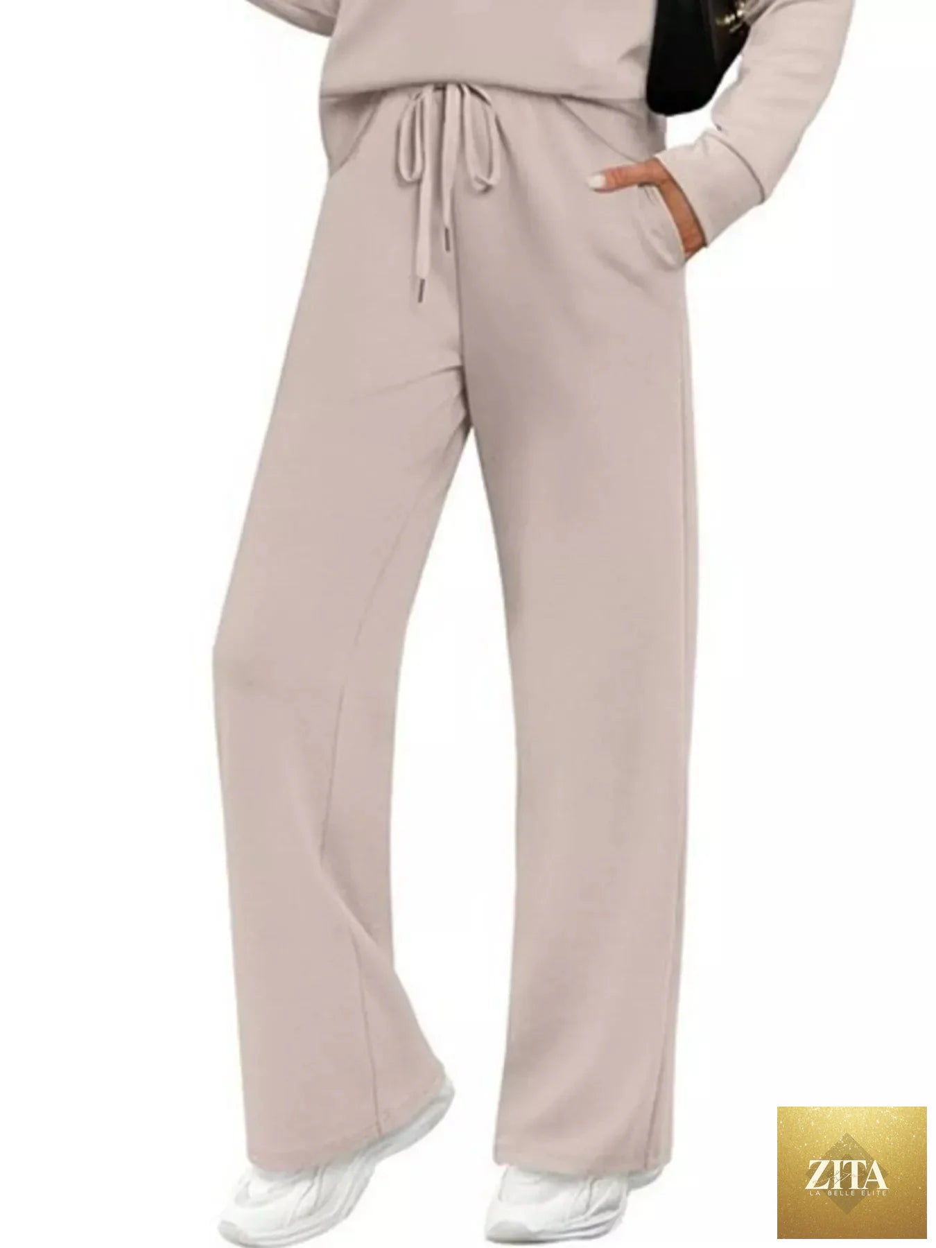 Full Size Long Sleeve Round Neck Top and Pants Set Plus Size