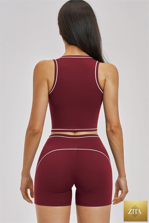 The Unbound Crop Top Shorts 2-Piece Set