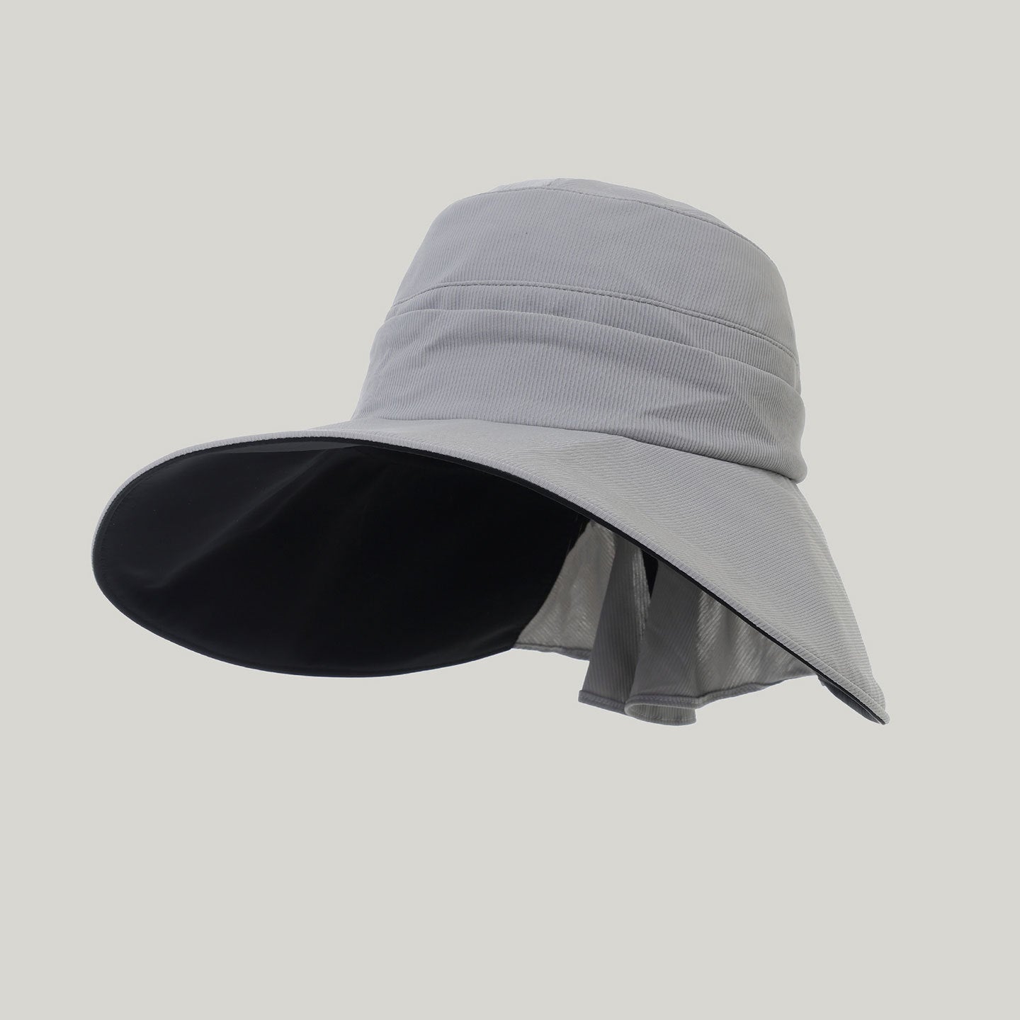 Women's wide-brim striped sun hat by FitiqueFit, lightweight outdoor UV protection hat with breathable fabric and stylish design.