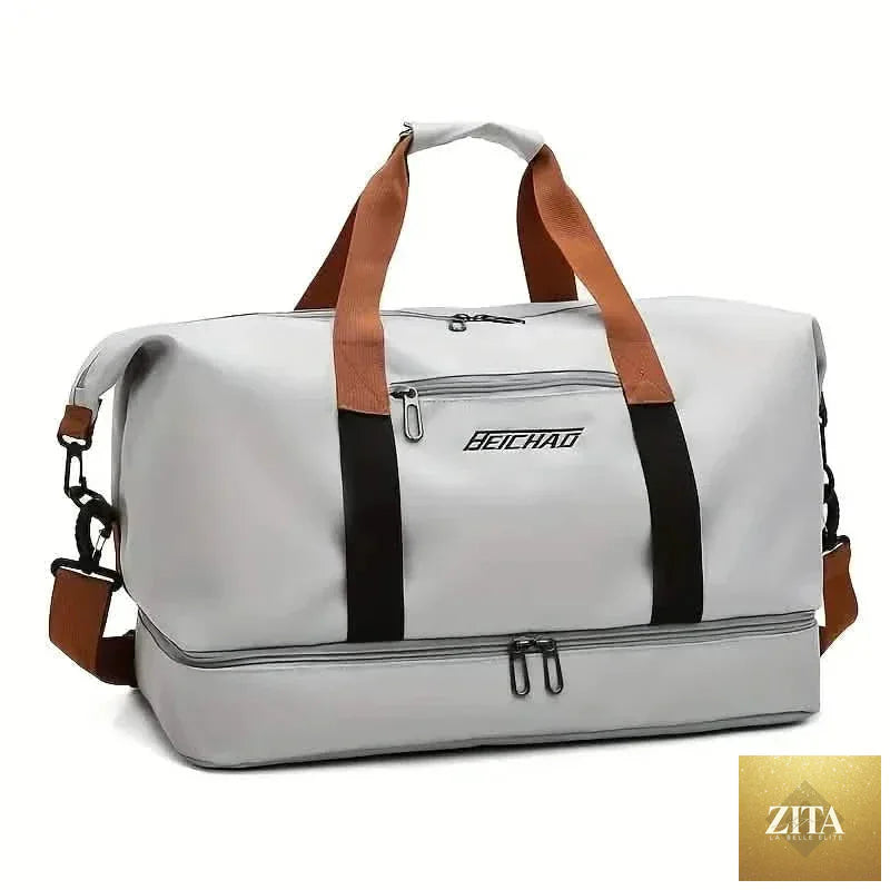 Nylon Duffel Bag for Travel – Large Capacity, Foldable, Shoe Compartment – Men & Women