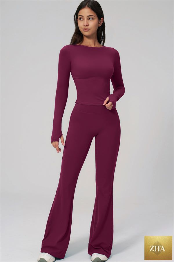 The Rapture Long Sleeve T-shirt Flared Leggings 2-Piece Set