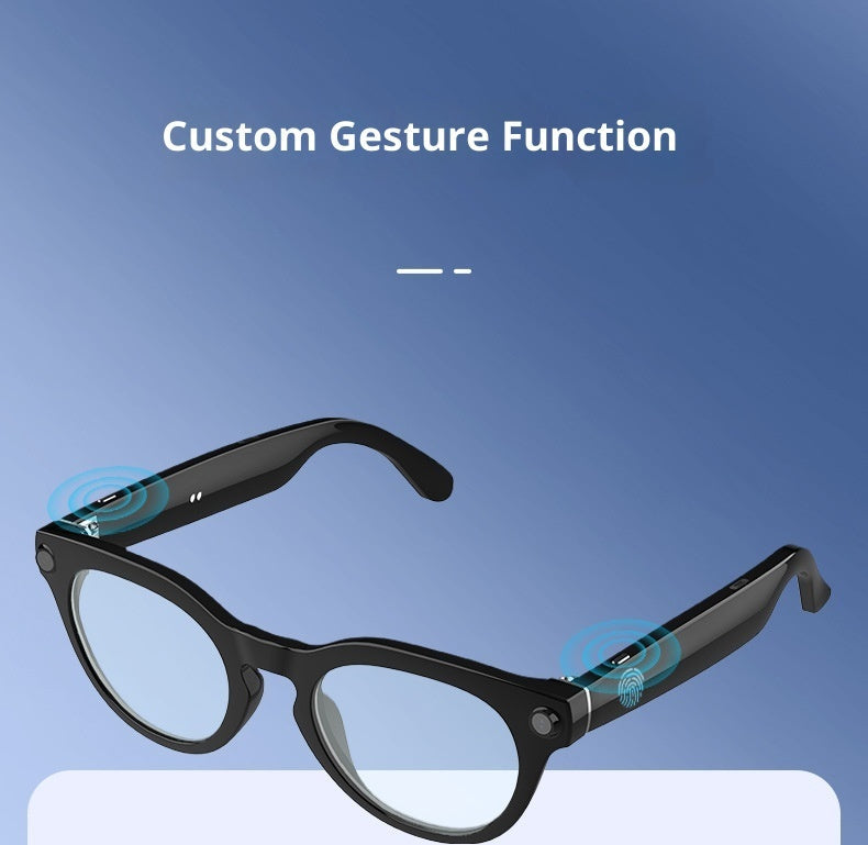HeyCyan Onyx Black AI Smart Glasses by FLIPSTYLEZLLC with 8MP anti-shake 2K video, real-time translation, and object recognition.