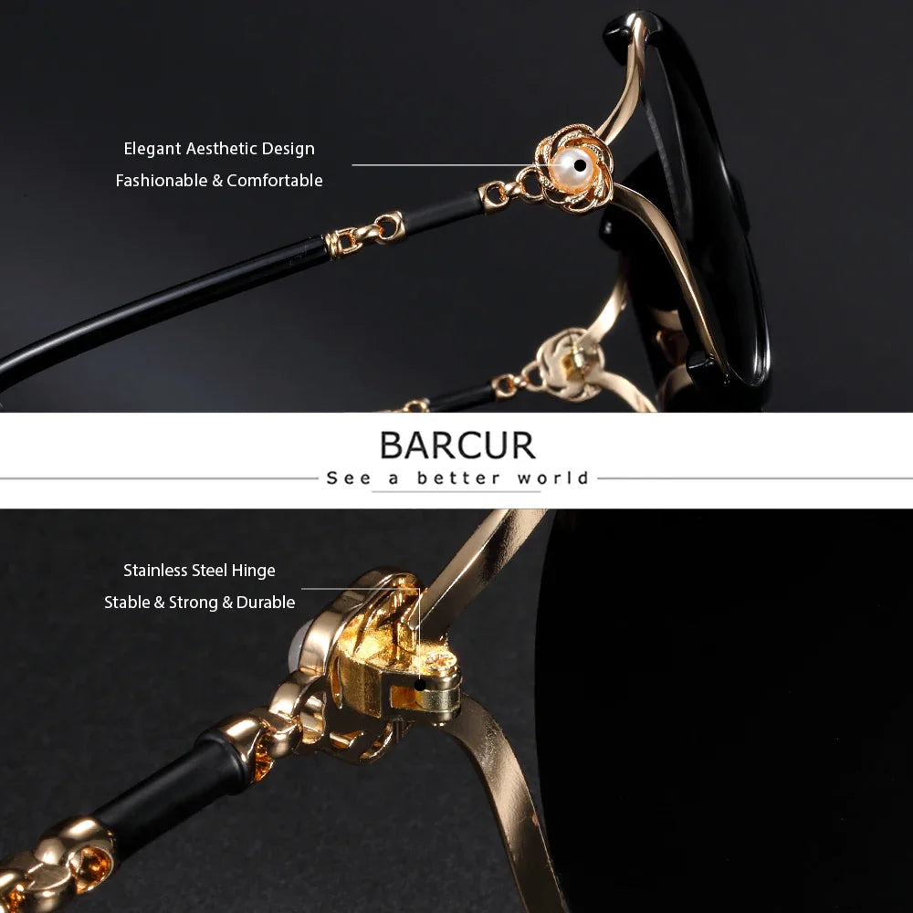 Stevvex BARCUR butterfly design sunglasses with polarized lenses and UV400 protection for women, perfect for summer sunny days.
