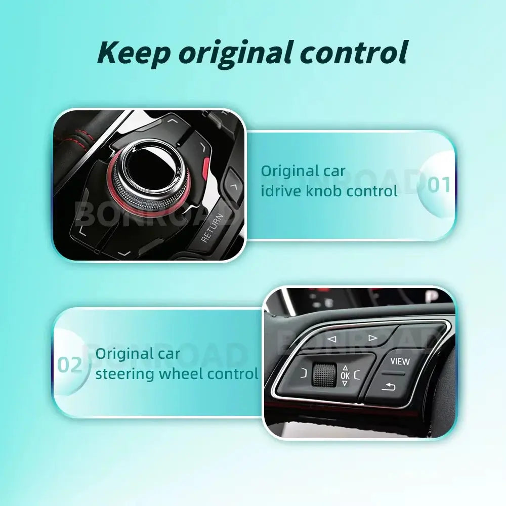 BONROAD Wireless CarPlay Android Auto Interface Adapter for Audi A4 B8 A5 Q5 2009-2015 with AirPlay Mirror Link Bluetooth ZITA LA BELLE ÉLITE